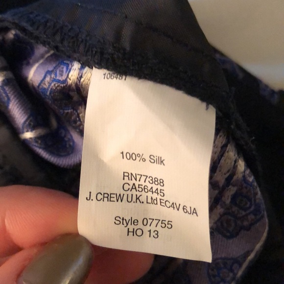 NWT J. Crew Cafe Capri silk jacquard pants size 00 - Picture 5 of 5